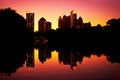 Midtown reflection in Lake, Atlanta Royalty Free Stock Photo