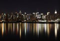 Midtown (West Side) Manhattan at night Royalty Free Stock Photo