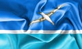 Midway Islands Flag Rippled Effect Illustration
