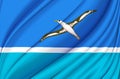 Midway Islands waving flag illustration.