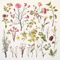 Midwest Botanic Studies: Detailed Watercolor Paintings Of Deciduous Trees And Shrubs