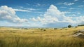 Midwest Grassland: Delicately Rendered Landscape In Andrew Wyeth Style