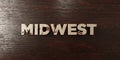 Midwest - grungy wooden headline on Maple - 3D rendered royalty free stock image