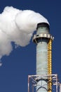 Midwestern Paper Mill Smokestack Steam Royalty Free Stock Photo