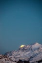 Midwinter moon over Bodo Royalty Free Stock Photo