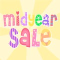 Midyear sale discount vector Royalty Free Stock Photo