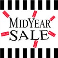 Midyear sale discount vector Royalty Free Stock Photo