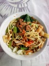 Mie Ayam Chicken Noodles Royalty Free Stock Photo