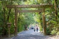 Ise Grand Shrine Ise Jingu Geku - outer shrine in Ise, Mie, Japan. The Shrine was a history of over Royalty Free Stock Photo