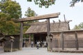 Main hall at Ise Grand Shrine Ise Jingu Geku - outer shrine in Ise, Mie, Japan. The Shrine was a