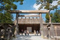 Main hall at Ise Grand Shrine Ise Jingu Geku - outer shrine in Ise, Mie, Japan. The Shrine was a Royalty Free Stock Photo