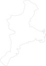 Mie Japan outline map Royalty Free Stock Photo