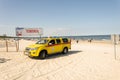 Miedzyzdroje, Poland -05.09.2021 - Wopr car on the beach in Miedzyzdroje Royalty Free Stock Photo