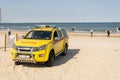 Miedzyzdroje, Poland -05.09.2021 - Wopr car on the beach in Miedzyzdroje Royalty Free Stock Photo