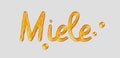 Miele, italian word for honey, 3d illustration, creative alphabet