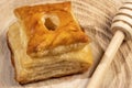 Mielitos or Hojaldres de Astorga, puff pastry cakes dipped in honey syrup typical of Astorga, Leon, Spain. Traditional hom