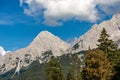 Mieming Range and Ehrwalder Sonnenspitze - Alps Tyrol Austria Royalty Free Stock Photo