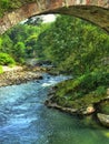 Miera River passing by Lierganes (Cantabria, Spain)