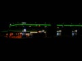 Empty Omv gas station at night. Royalty Free Stock Photo