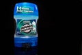 Mennen Speed Stick antiperspirant on black background. Royalty Free Stock Photo