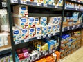 Nestle baby food packages in local supermarket.