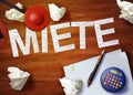 Miete desktop memo calculator office think organize Royalty Free Stock Photo