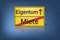Miete eigentum Royalty Free Stock Photo