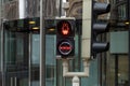 Miffy (nijntje in Dutch) stop light traffic sign at zebra path in the center of Utrecht.