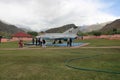 Mig fighter plane inside the kargil memorial, visitors visiting because it was used in kargil war.