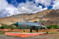 A MIG-21 fighter plane used by India in Kargil war 1999 Operation Vijay Royalty Free Stock Photo