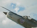 MiG 21 Lancer out of comission, used as a decoration, near Cluj, Romania, cockpit closeup.