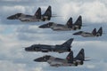 Mig 29 and Su 22 formation of the Polish Air Force