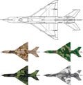 MiG21 cammo Royalty Free Stock Photo