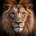 The might Lion, the King of the Jungle in all it\'s power and glory, AI Generated Image Royalty Free Stock Photo