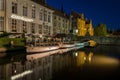 Might trails, old town, the Belfrey at Bruges, Belgium Royalty Free Stock Photo