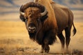 Mighty grazer from America, bison symbolizes strength and grace on open terrains