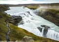 Mighty Gullfoss waterfall in Iceland