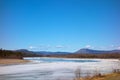 A river thawing in northern british columbia