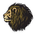 Mighty Lion Head Mascot Logo Vector