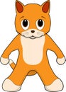 A mighty orange cat mascot. Royalty Free Stock Photo