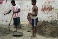Migrant and local labourers are working for construction industry