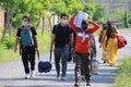 Migrant people returning to their home due to corona pandemic