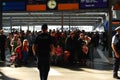 Migrants arriving at Munich Central Station