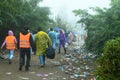 Migrants from Syria on the rain