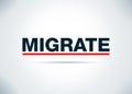 Migrate Abstract Flat Background Design Illustration