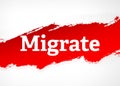 Migrate Red Brush Abstract Background Illustration