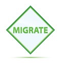 Migrate modern abstract green diamond button