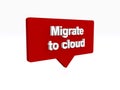 migrate to cloud speech ballon on white