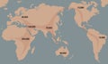 Migration Paths Humankind Historical Spread Worldwide Map