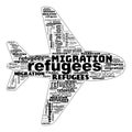 Migration Refugees Text Illustration Background Header